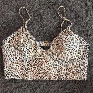 Victoria’s Secret Long Line Bikini Top Size M